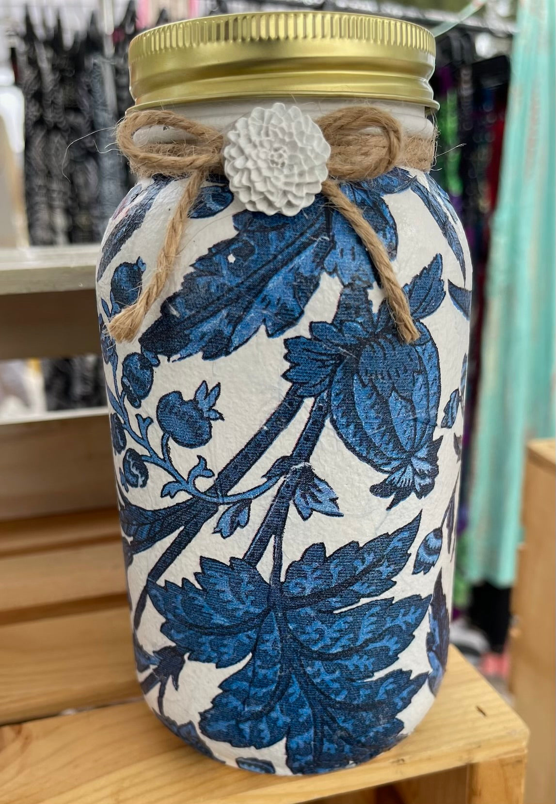 Blue Ivy Inspired Mason Jar Tissue Holder