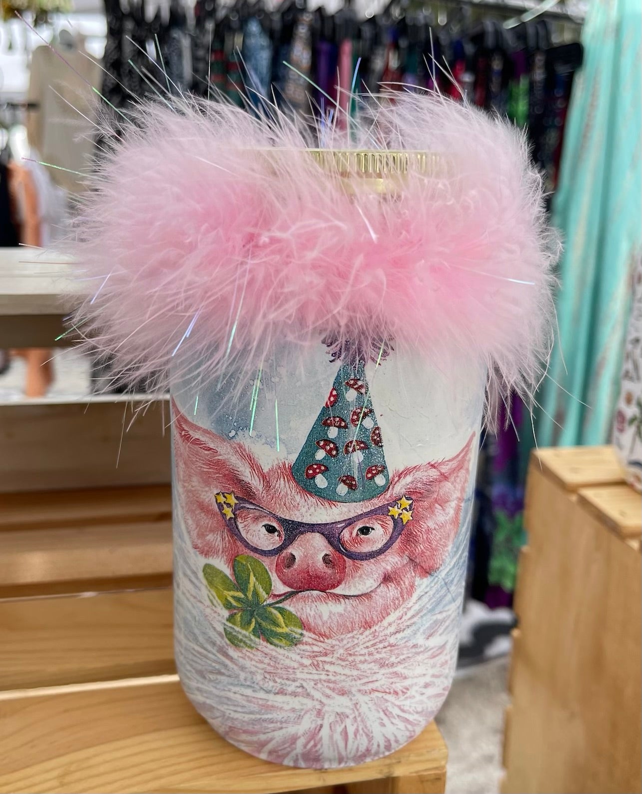 Party Pig Inspired Mason Jar Tissue Holder