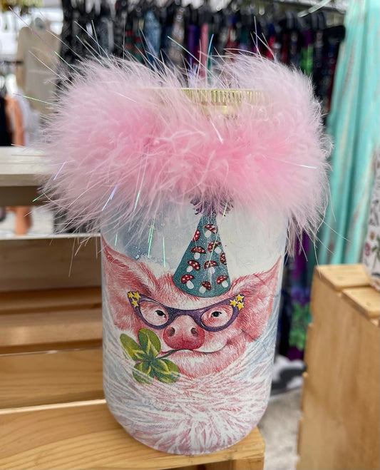 Party Pig Inspired Mason Jar Tissue Holder