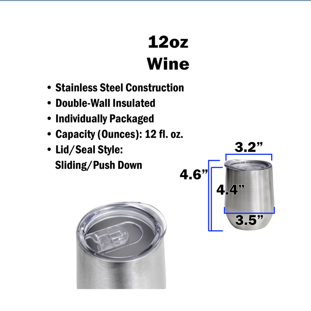 Custom 12oz Stemless Wine Cup