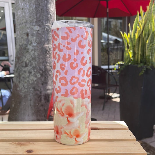 20oz Leopard and Flowers