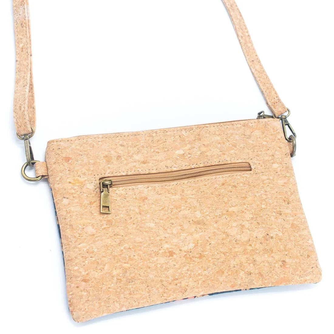 Printed Cork Crossbody Clutch