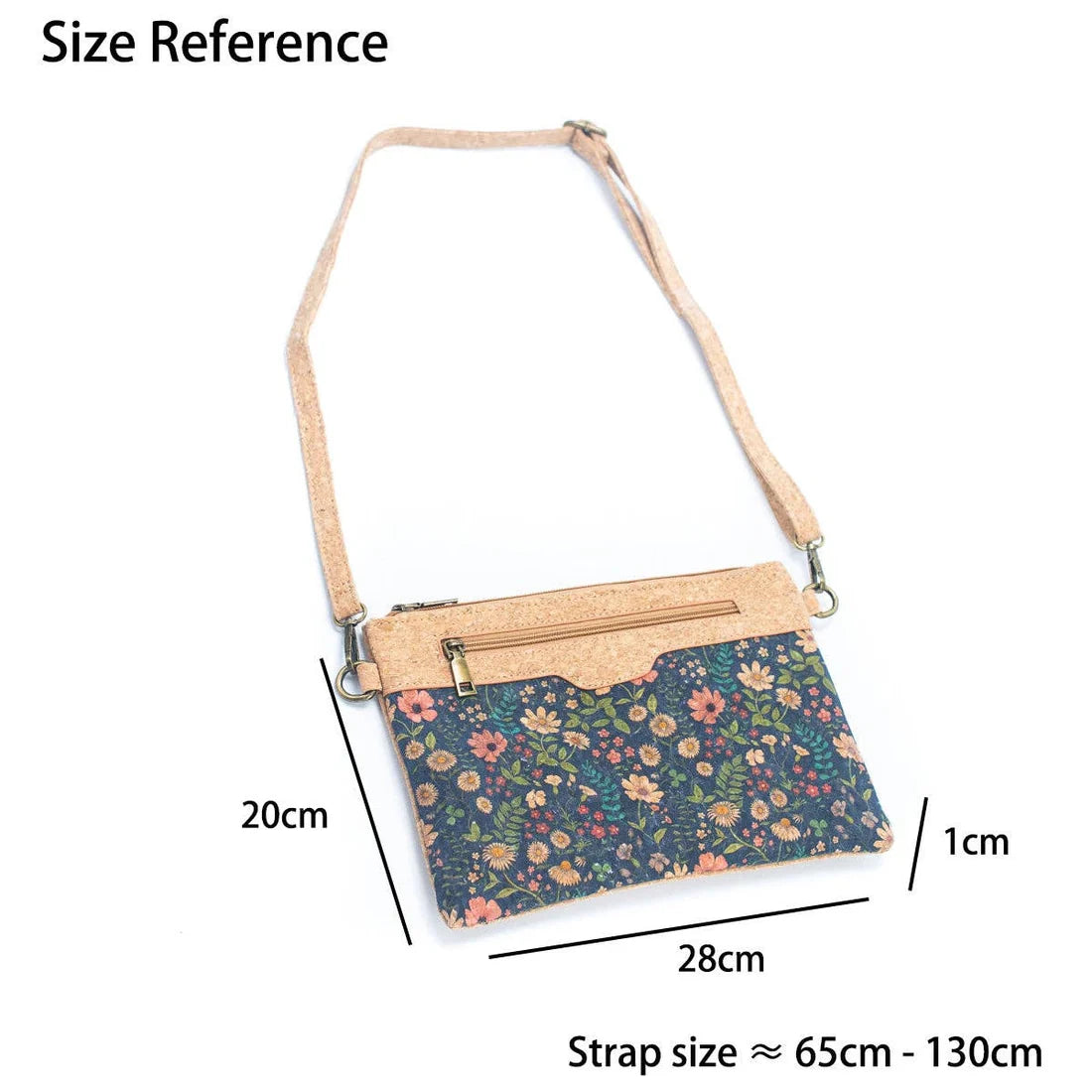 Printed Cork Crossbody Clutch