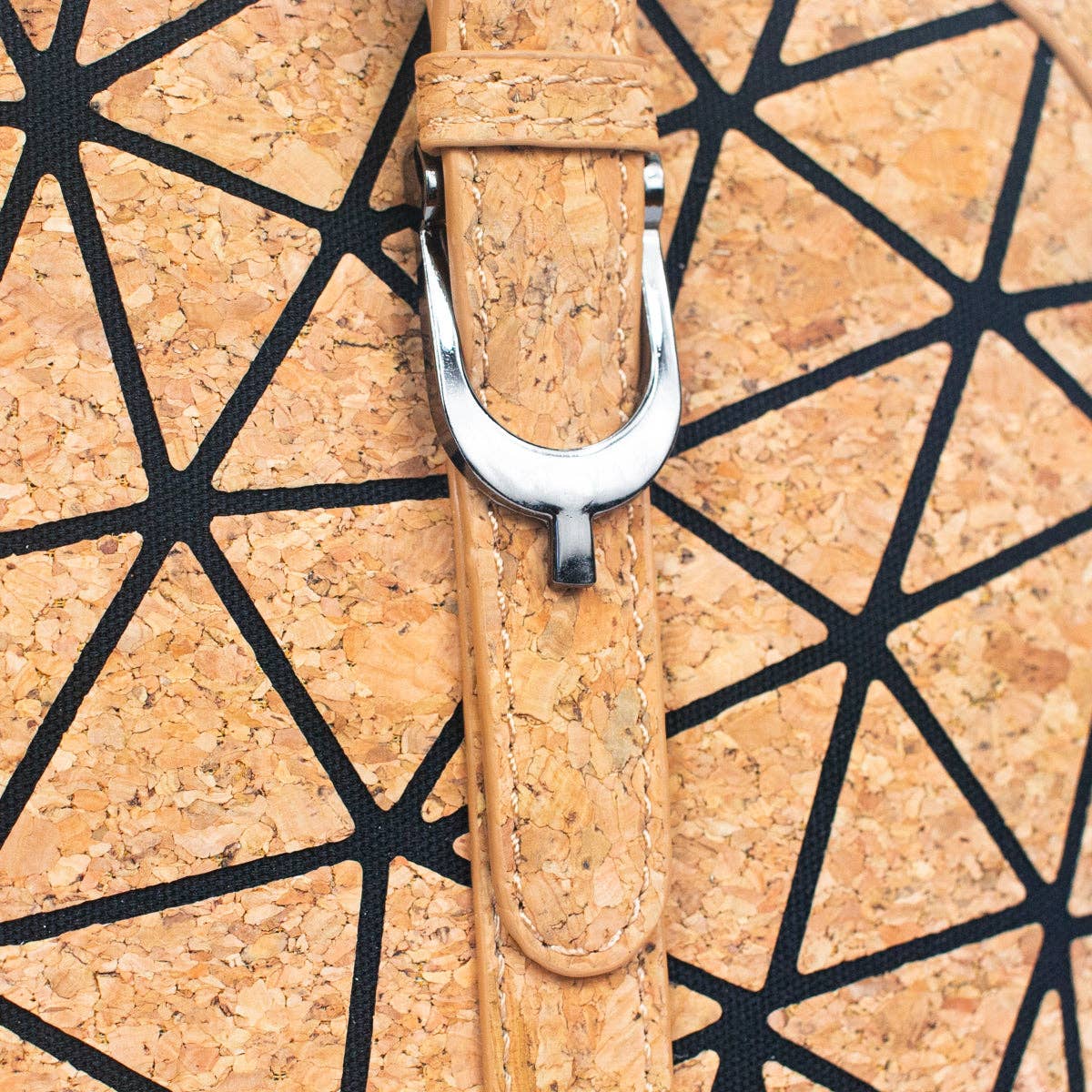 Geometric Cork Handbag