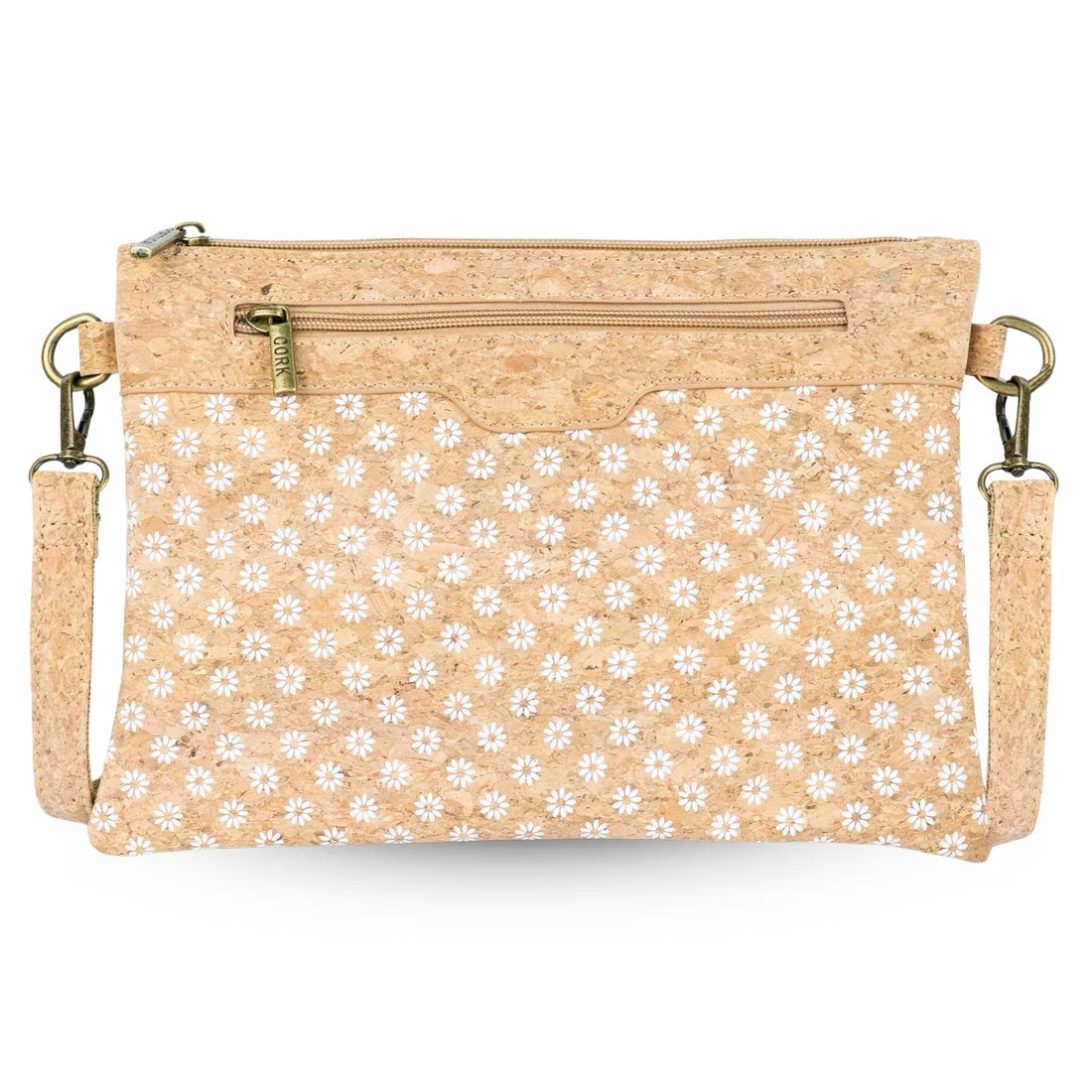 Printed Cork Crossbody Clutch