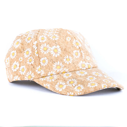 Women’s Cork Baseball Cap – Daisy Prints