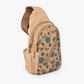 Blue Daisy Cork Chest Sling Bag