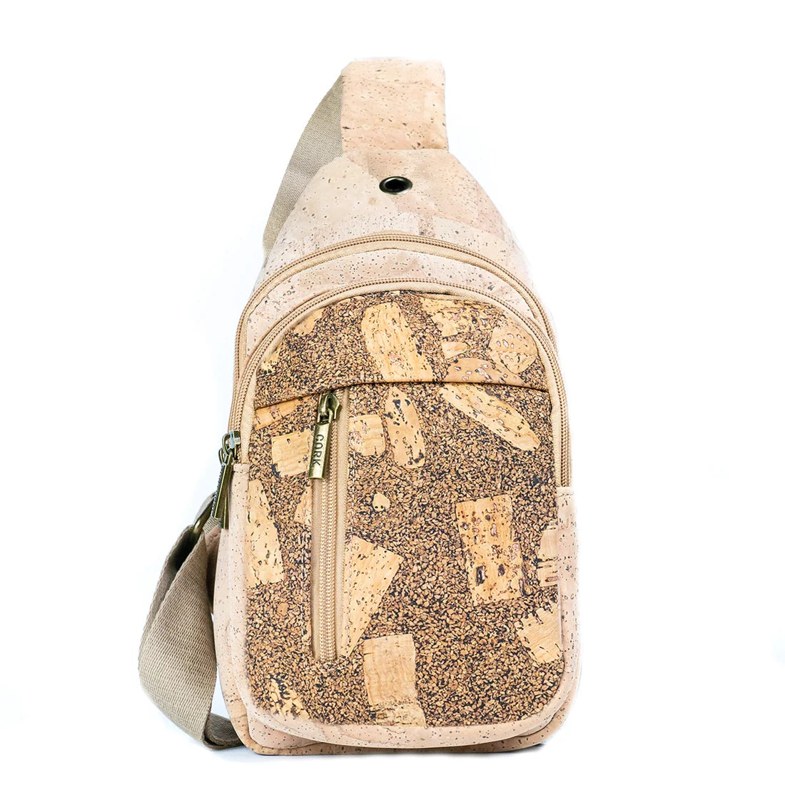 Coffee-Infused Cork Unisex Sling Bag