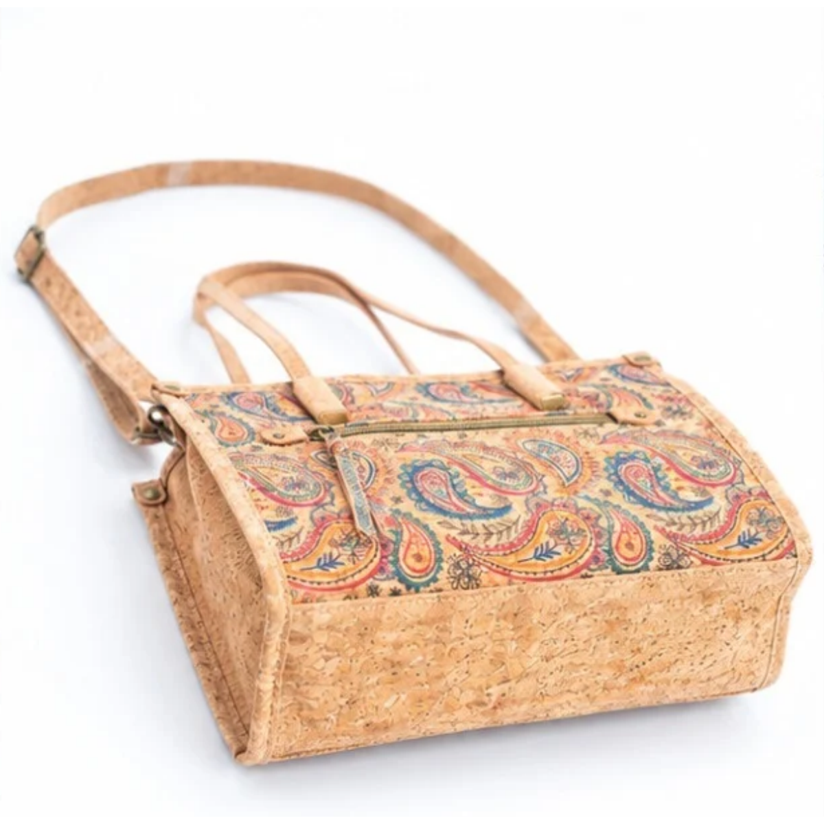 Natural Cork Tote Bag with Shoulder Strap