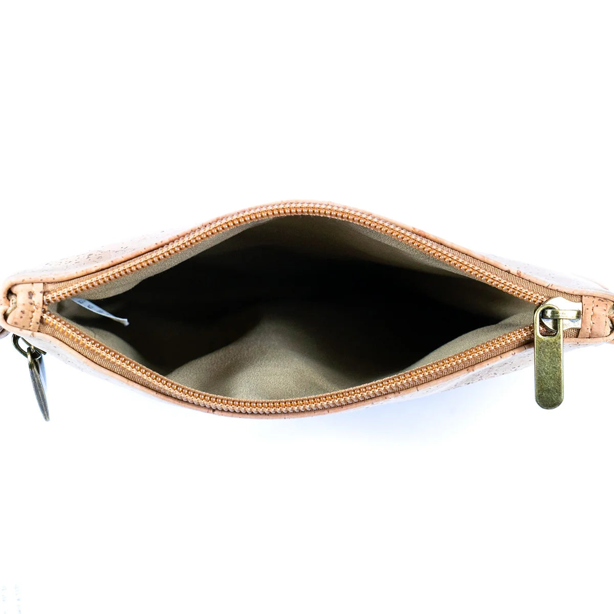 Cork Double-Zip Crossbody Bag